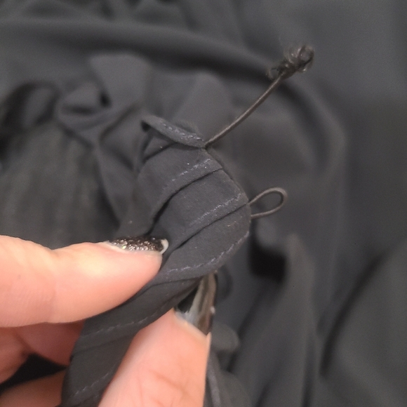 NWT Vintage 80s Marie Claire Victorian Inspired Ruffle High Neck Sheer Dress - Picture 6 of 8